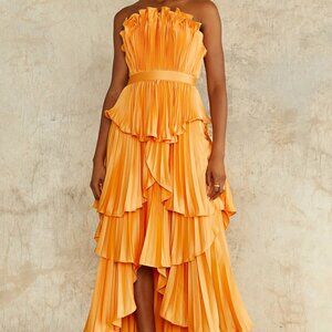 AMUR Janey Tiered Midi dress